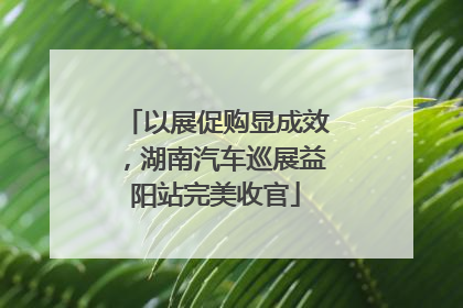 以展促购显成效，湖南汽车巡展益阳站完美收官