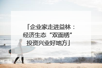 企业家走进益林：经济生态“双面绣” 投资兴业好地方