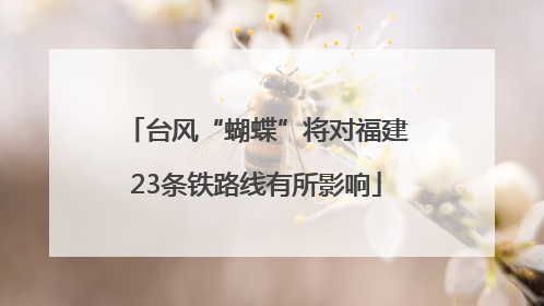 台风“蝴蝶”将对福建23条铁路线有所影响