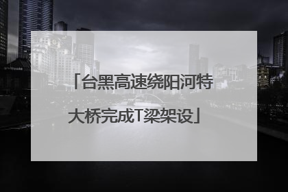 台黑高速绕阳河特大桥完成T梁架设