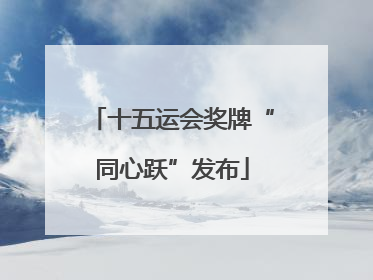 十五运会奖牌“同心跃”发布