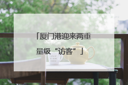厦门港迎来两重量级“访客”