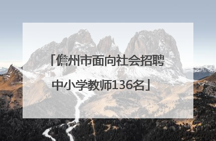 儋州市面向社会招聘中小学教师136名