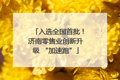 入选全国首批！济南零售业创新升级 “加速跑”