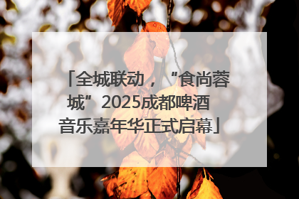 全城联动，“食尚蓉城”2025成都啤酒音乐嘉年华正式启幕