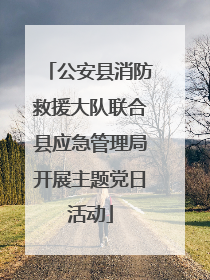 公安县消防救援大队联合县应急管理局开展主题党日活动