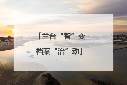 兰台“智”变 档案“治”动