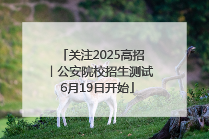 关注2025高招丨公安院校招生测试6月19日开始