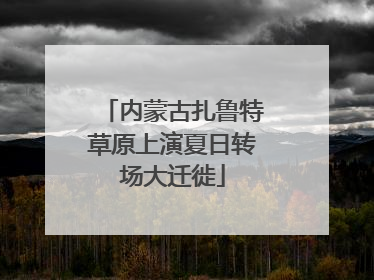 内蒙古扎鲁特草原上演夏日转场大迁徙