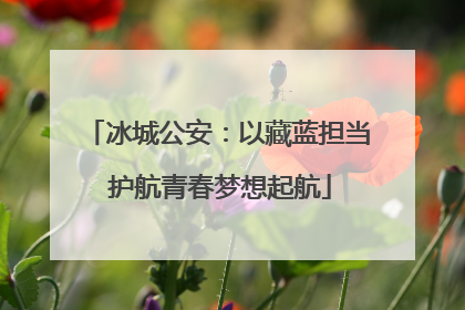 冰城公安：以藏蓝担当 护航青春梦想起航
