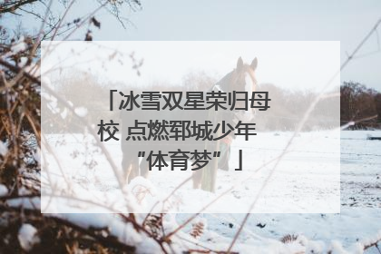 冰雪双星荣归母校 点燃郓城少年“体育梦”