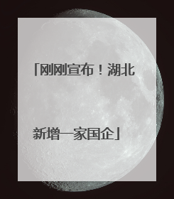 刚刚宣布！湖北新增一家国企