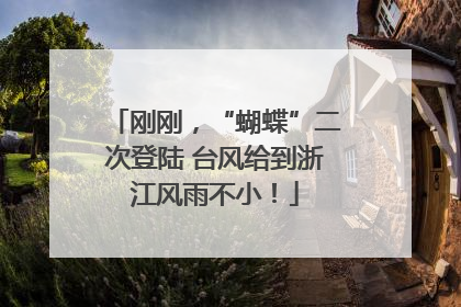 刚刚，“蝴蝶”二次登陆 台风给到浙江风雨不小！