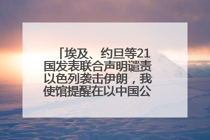 埃及、约旦等21国发表联合声明谴责以色列袭击伊朗，我使馆提醒在以中国公民尽快陆路离境