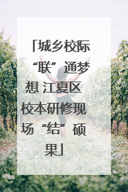 城乡校际“联”通梦想 江夏区校本研修现场“结”硕果