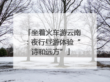 坐着火车游云南：夜行昼游体验“诗和远方”
