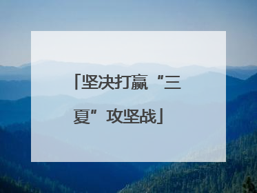 坚决打赢“三夏”攻坚战
