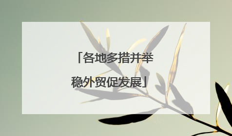 各地多措并举稳外贸促发展