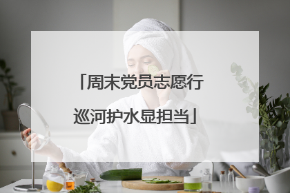 周末党员志愿行 巡河护水显担当