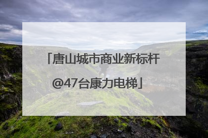 唐山城市商业新标杆@47台康力电梯