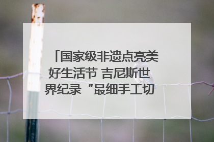 国家级非遗点亮美好生活节 吉尼斯世界纪录“最细手工切面”邀您来品！｜美好生活有“盐”味