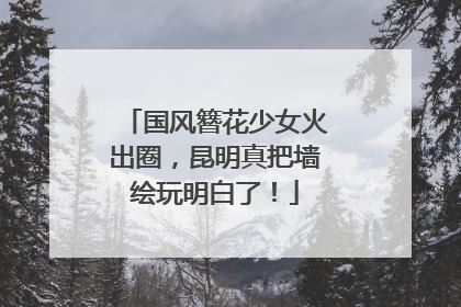 国风簪花少女火出圈，昆明真把墙绘玩明白了！