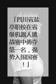 四川省盐亭职校在省级机器人挑战赛中勇夺第一名，强势入围国赛！