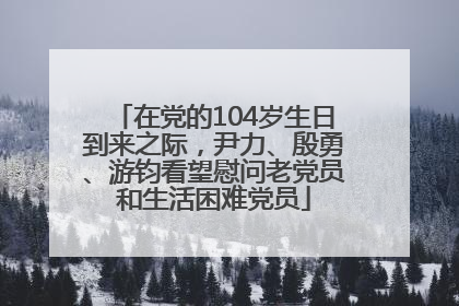 在党的104岁生日到来之际，尹力、殷勇、游钧看望慰问老党员和生活困难党员
