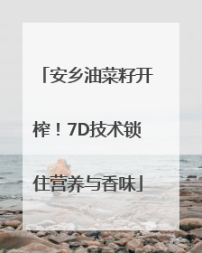 安乡油菜籽开榨！7D技术锁住营养与香味