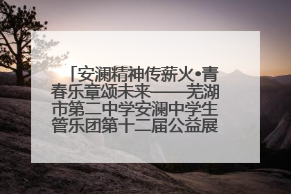 安澜精神传薪火•青春乐章颂未来——芜湖市第二中学安澜中学生管乐团第十二届公益展演圆满举行