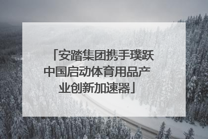 安踏集团携手璞跃中国启动体育用品产业创新加速器