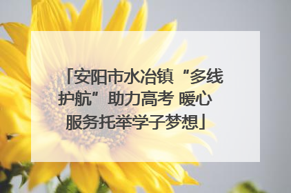 安阳市水冶镇“多线护航”助力高考 暖心服务托举学子梦想