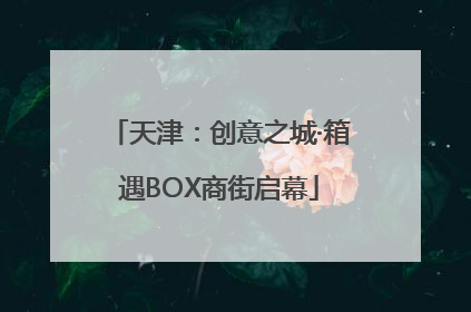 天津：创意之城·箱遇BOX商街启幕