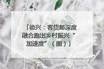 德兴：客货邮深度融合跑出乡村振兴“加速度”（图）