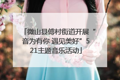 微山县傅村街道开展“音为有你 遇见美好”521主题音乐活动