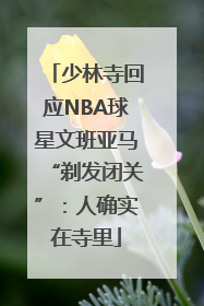 少林寺回应NBA球星文班亚马“剃发闭关”：人确实在寺里