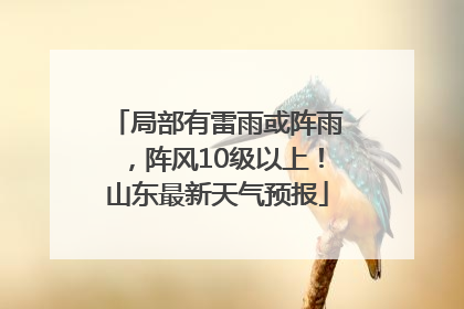 局部有雷雨或阵雨，阵风10级以上！山东最新天气预报
