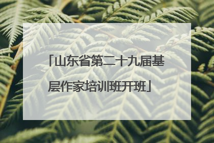 山东省第二十九届基层作家培训班开班