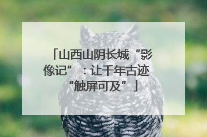 山西山阴长城“影像记”：让千年古迹“触屏可及”