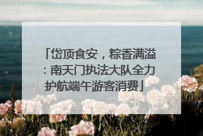 岱顶食安，粽香满溢：南天门执法大队全力护航端午游客消费