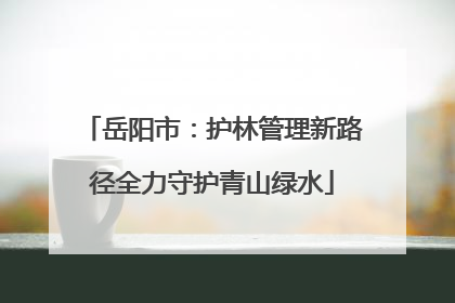 岳阳市：护林管理新路径全力守护青山绿水
