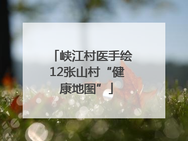 峡江村医手绘12张山村“健康地图”