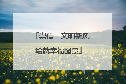 崇信：文明新风绘就幸福图景