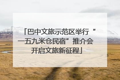 巴中文旅示范区举行“一五九米仓民宿”推介会 开启文旅新征程