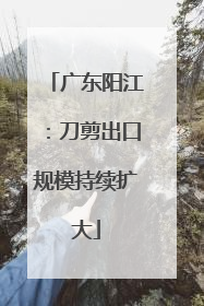广东阳江：刀剪出口规模持续扩大