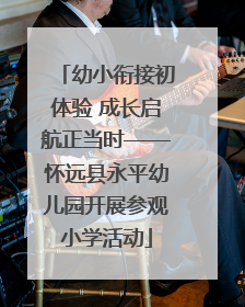 幼小衔接初体验 成长启航正当时——怀远县永平幼儿园开展参观小学活动