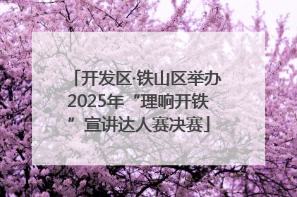 开发区·铁山区举办2025年“理响开铁”宣讲达人赛决赛