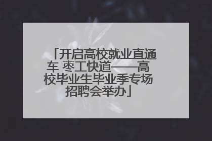 开启高校就业直通车 枣工快道——高校毕业生毕业季专场招聘会举办