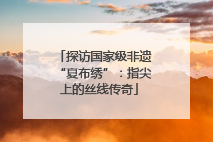 探访国家级非遗“夏布绣”：指尖上的丝线传奇