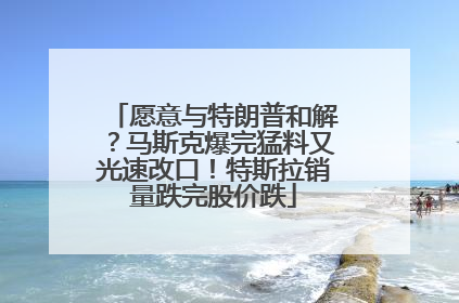 愿意与特朗普和解？马斯克爆完猛料又光速改口！特斯拉销量跌完股价跌